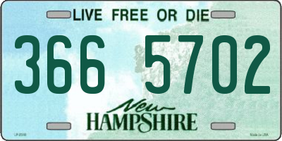 NH license plate 3665702