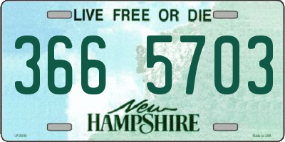 NH license plate 3665703