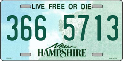 NH license plate 3665713