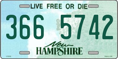 NH license plate 3665742