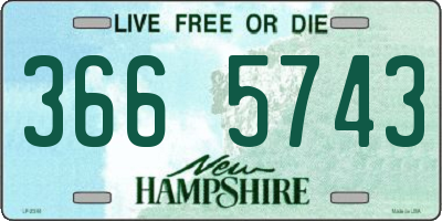 NH license plate 3665743