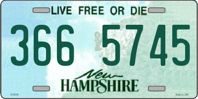 NH license plate 3665745