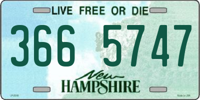 NH license plate 3665747