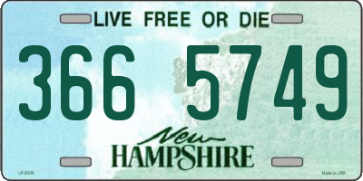 NH license plate 3665749