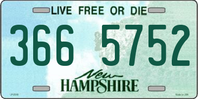 NH license plate 3665752