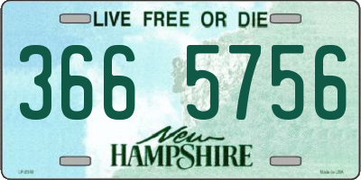 NH license plate 3665756