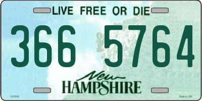 NH license plate 3665764