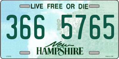 NH license plate 3665765