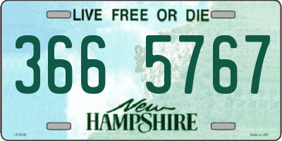 NH license plate 3665767