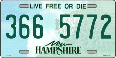 NH license plate 3665772