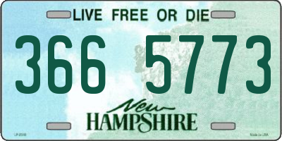 NH license plate 3665773