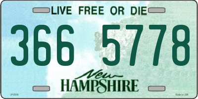 NH license plate 3665778