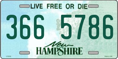 NH license plate 3665786