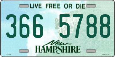 NH license plate 3665788