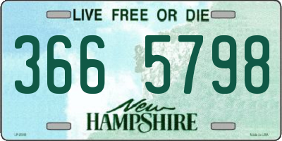 NH license plate 3665798