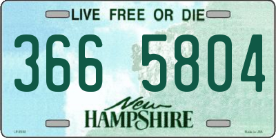 NH license plate 3665804