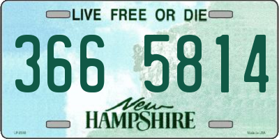 NH license plate 3665814