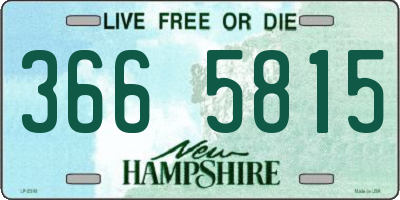 NH license plate 3665815