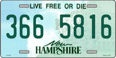 NH license plate 3665816