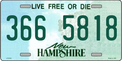 NH license plate 3665818