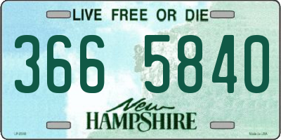 NH license plate 3665840