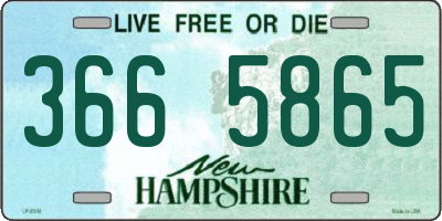 NH license plate 3665865