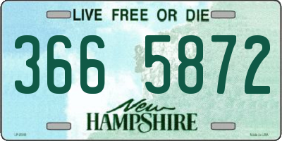 NH license plate 3665872