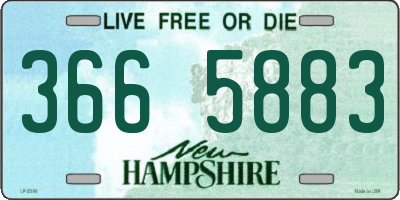 NH license plate 3665883