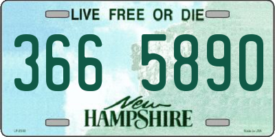 NH license plate 3665890
