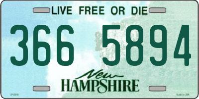 NH license plate 3665894