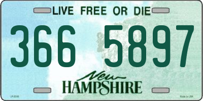 NH license plate 3665897