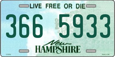 NH license plate 3665933