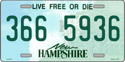 NH license plate 3665936