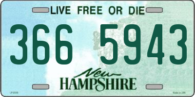 NH license plate 3665943