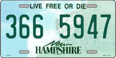 NH license plate 3665947