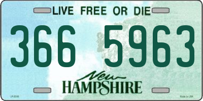 NH license plate 3665963