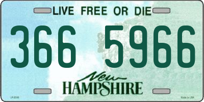 NH license plate 3665966