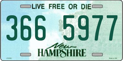 NH license plate 3665977