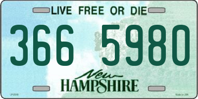 NH license plate 3665980