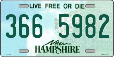 NH license plate 3665982