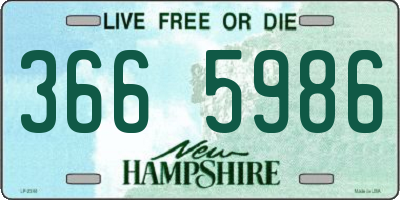 NH license plate 3665986