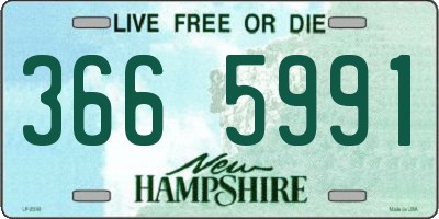 NH license plate 3665991