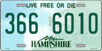 NH license plate 3666010