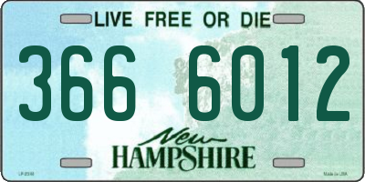 NH license plate 3666012