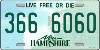 NH license plate 3666060