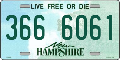 NH license plate 3666061