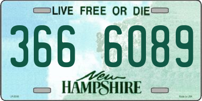NH license plate 3666089