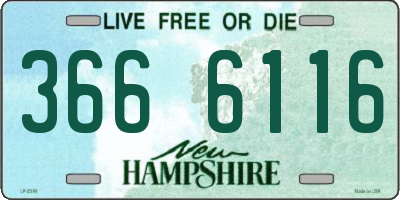NH license plate 3666116