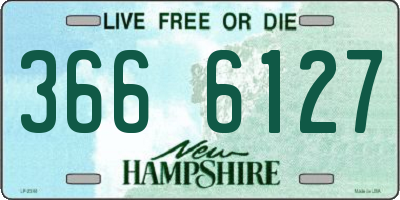 NH license plate 3666127