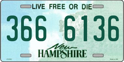 NH license plate 3666136